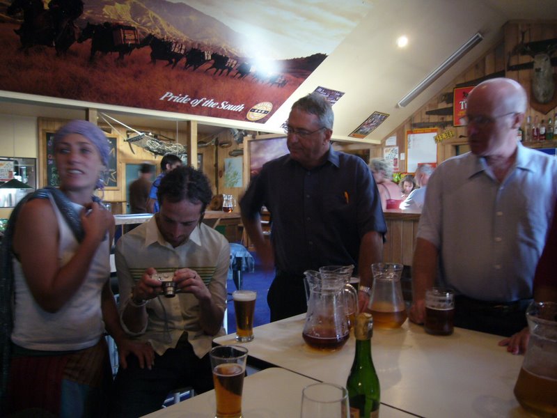 Mapua pub with Andy's dad
